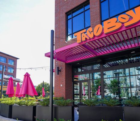 The Sloan at LoSo neighborhood, and a 4 minute drive to Taco Boy restaurant